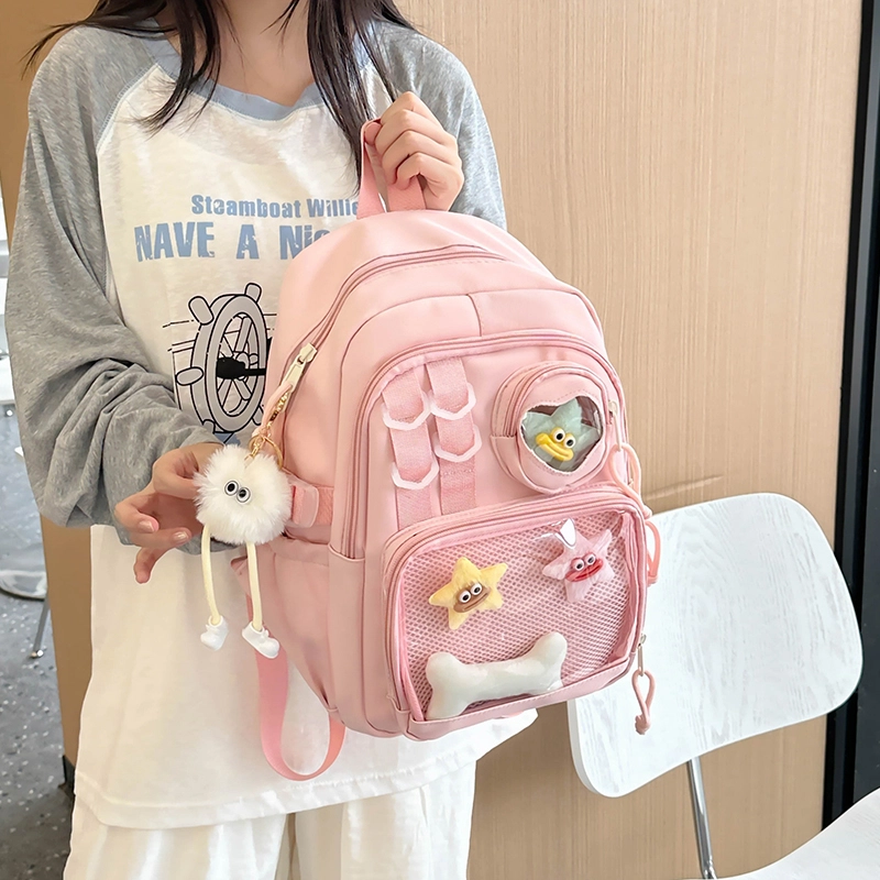 班亚奴 时尚百搭休闲拉链开合 尼龙 双肩包 女款 多色