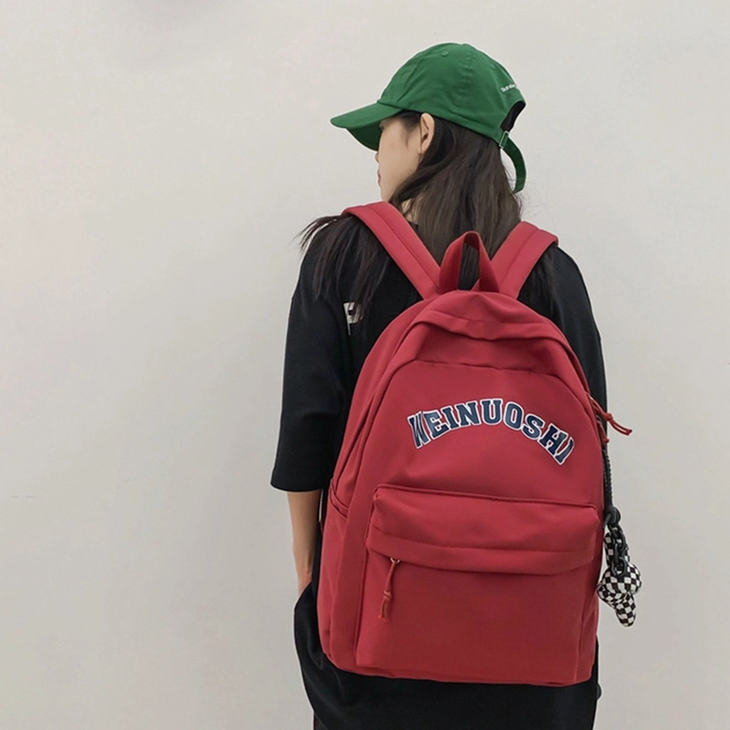 班亚奴 日系潮流书包初高中学生百搭多色大容量 尼龙 背包双肩包旅行包 常规 男女同款情侣款 白色/红色/蓝色/黑色