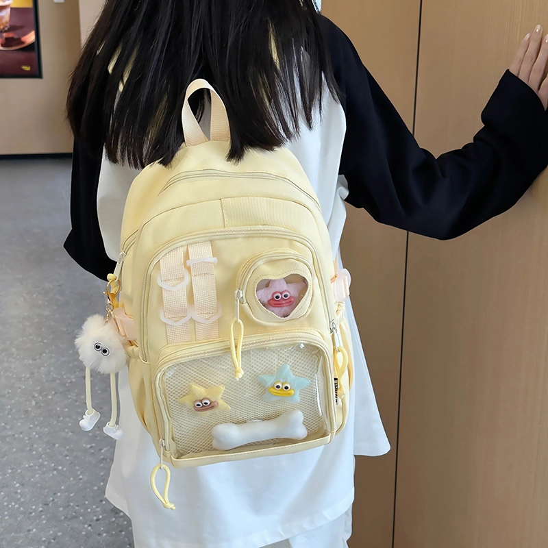 班亚奴 时尚百搭休闲拉链开合 尼龙 双肩包 女款 多色