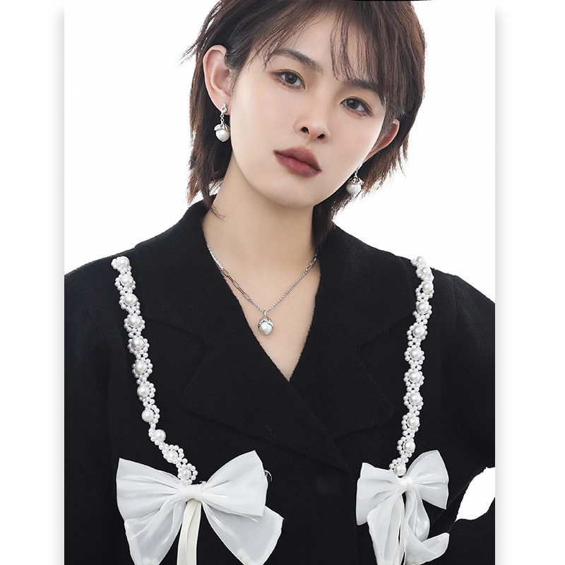 喜潮 小清新松果项链配饰女批发新品轻奢时尚百搭高级感精致锁骨链