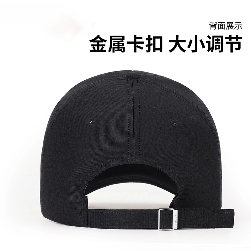 特步 时尚百搭大头围硬顶防晒遮阳透气运动显脸小外出休闲 涤纶 鸭舌帽 男女同款情侣款