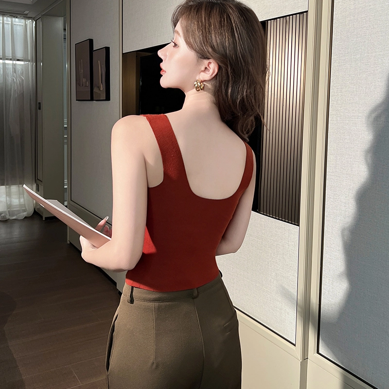 多情猫 轻暖一体式免穿文胸内搭外穿吊带 女款