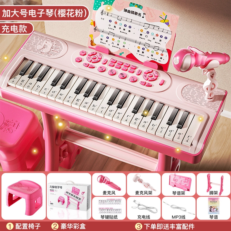 喜迪奇 多功能电子琴带话筒 玩具