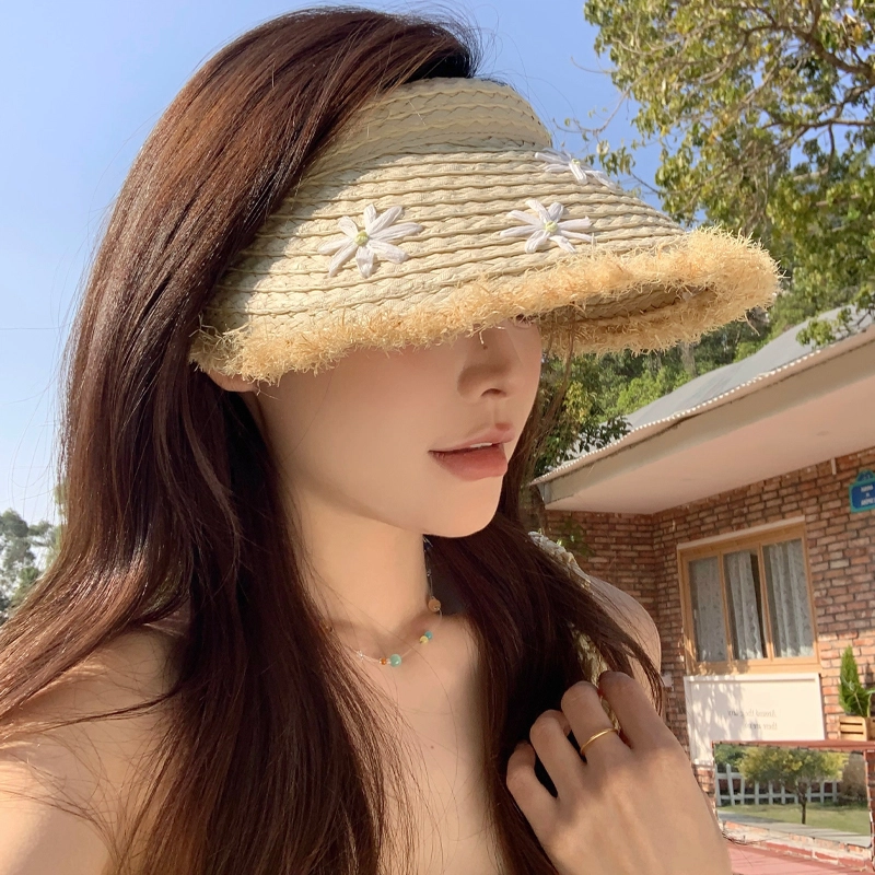 杨同学 海边度假风空顶 纸草 防晒帽 女款