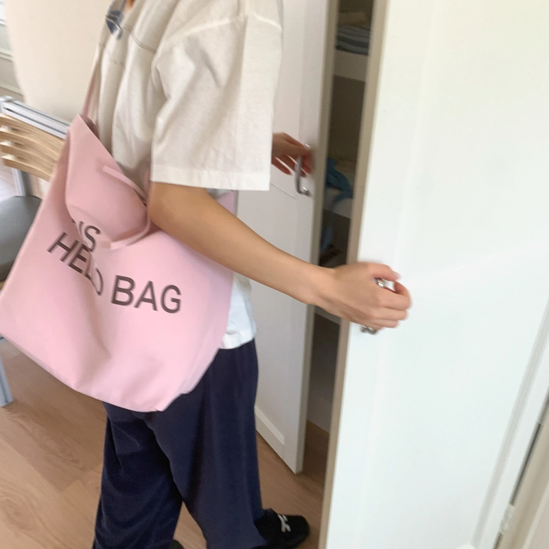 奕旅 韩系字母通勤 帆布 帆布包托特包单肩包 女款 多色