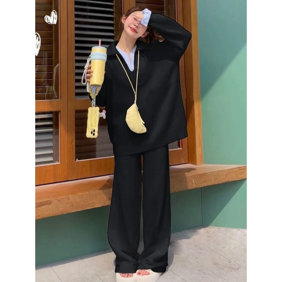 轻迎 时尚通勤百搭休闲套装 女款