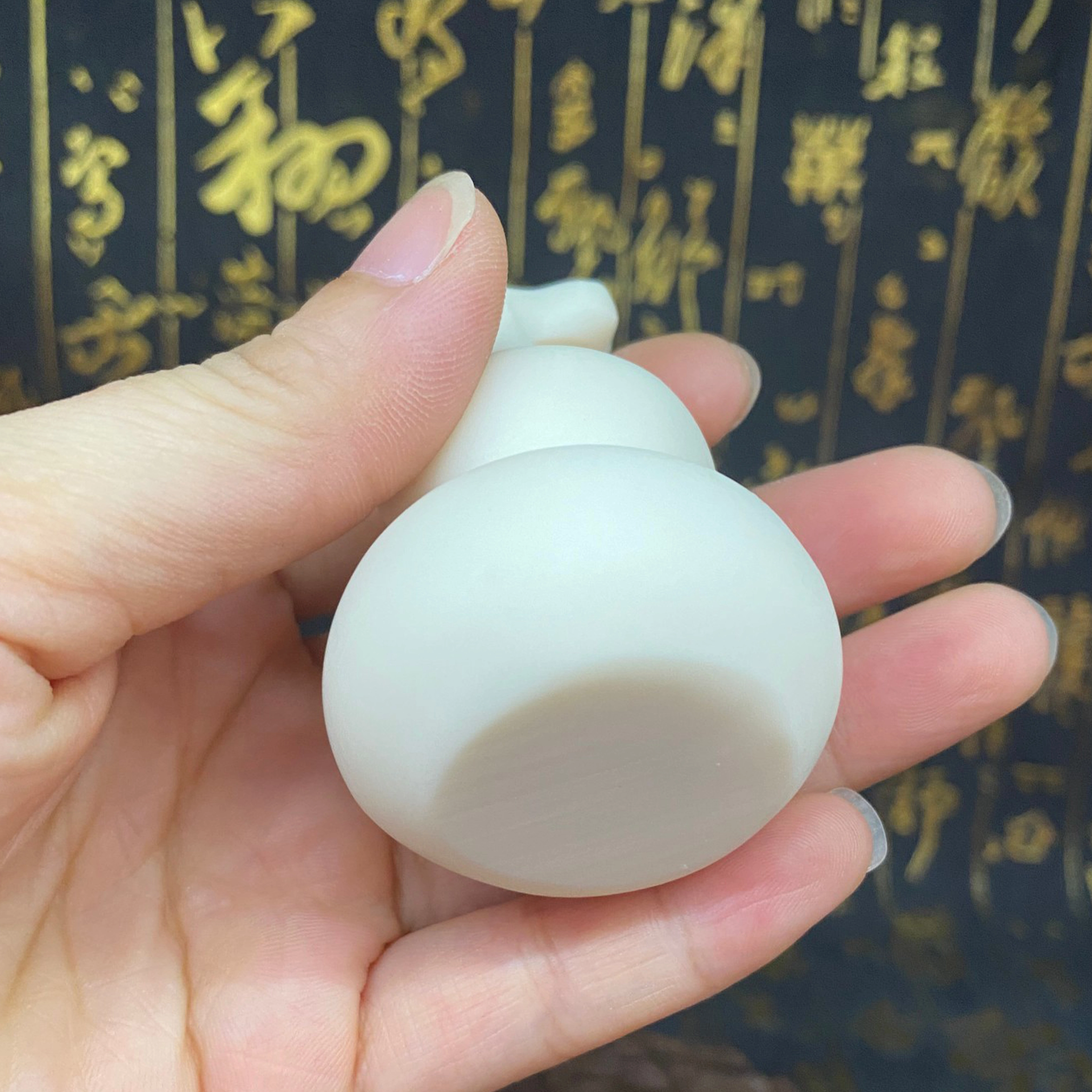 檀欣 国潮 一团和气 雕刻葫芦弥勒送福挂件 招财平安 国风复古大肚弥勒佛手把件 象牙果 菩提类 男女同款情侣款