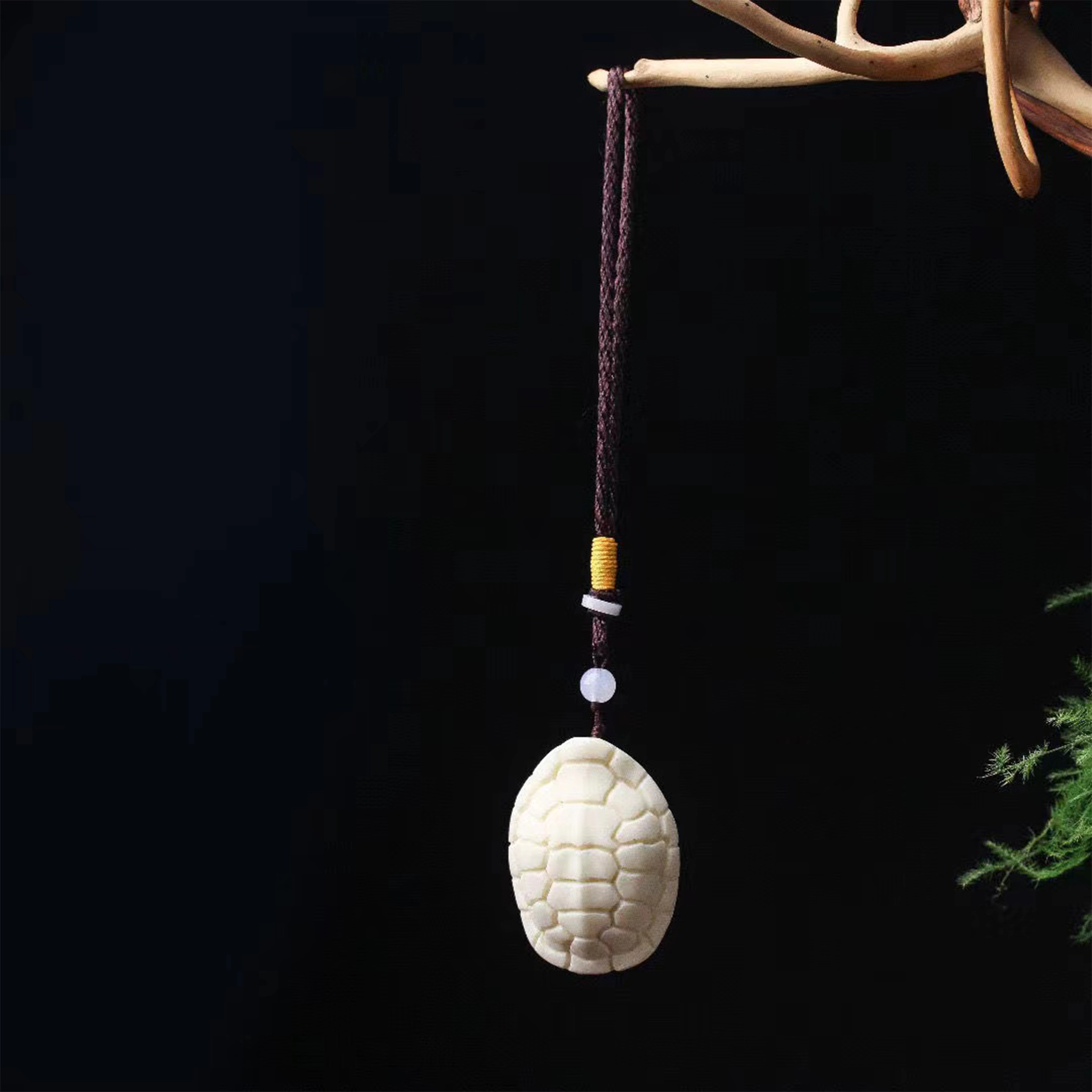 檀欣 新中式 雕刻富甲天下 招财平安祥瑞吉祥物 轻奢高级文玩工艺品 象牙果 手把件 男女同款情侣款 礼盒装