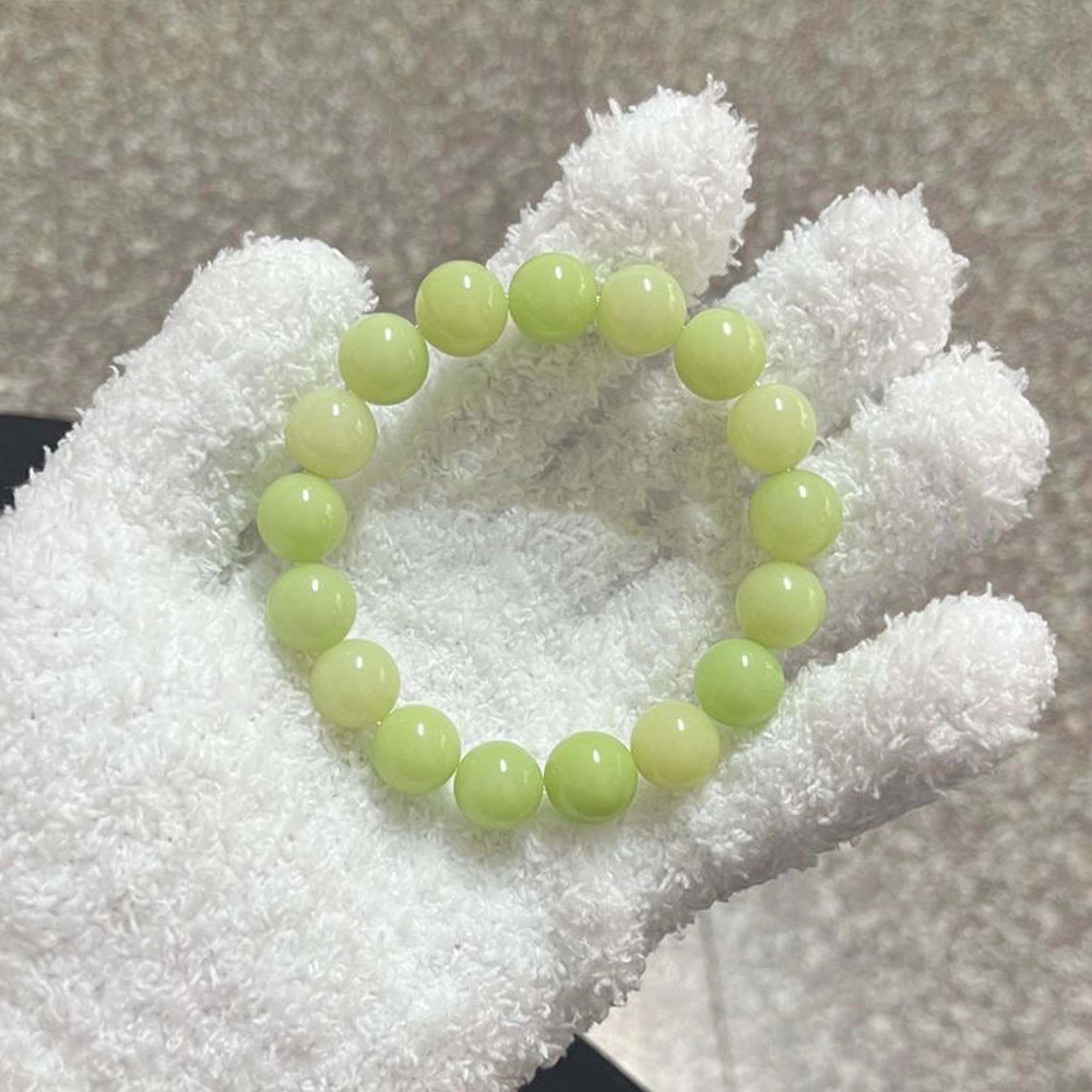檀欣 绕指柔小青柠佛珠念珠盘玩手链转运珠#文艺现代风文玩民族风首饰招财平安 菩提根 手串 男女同款情侣款