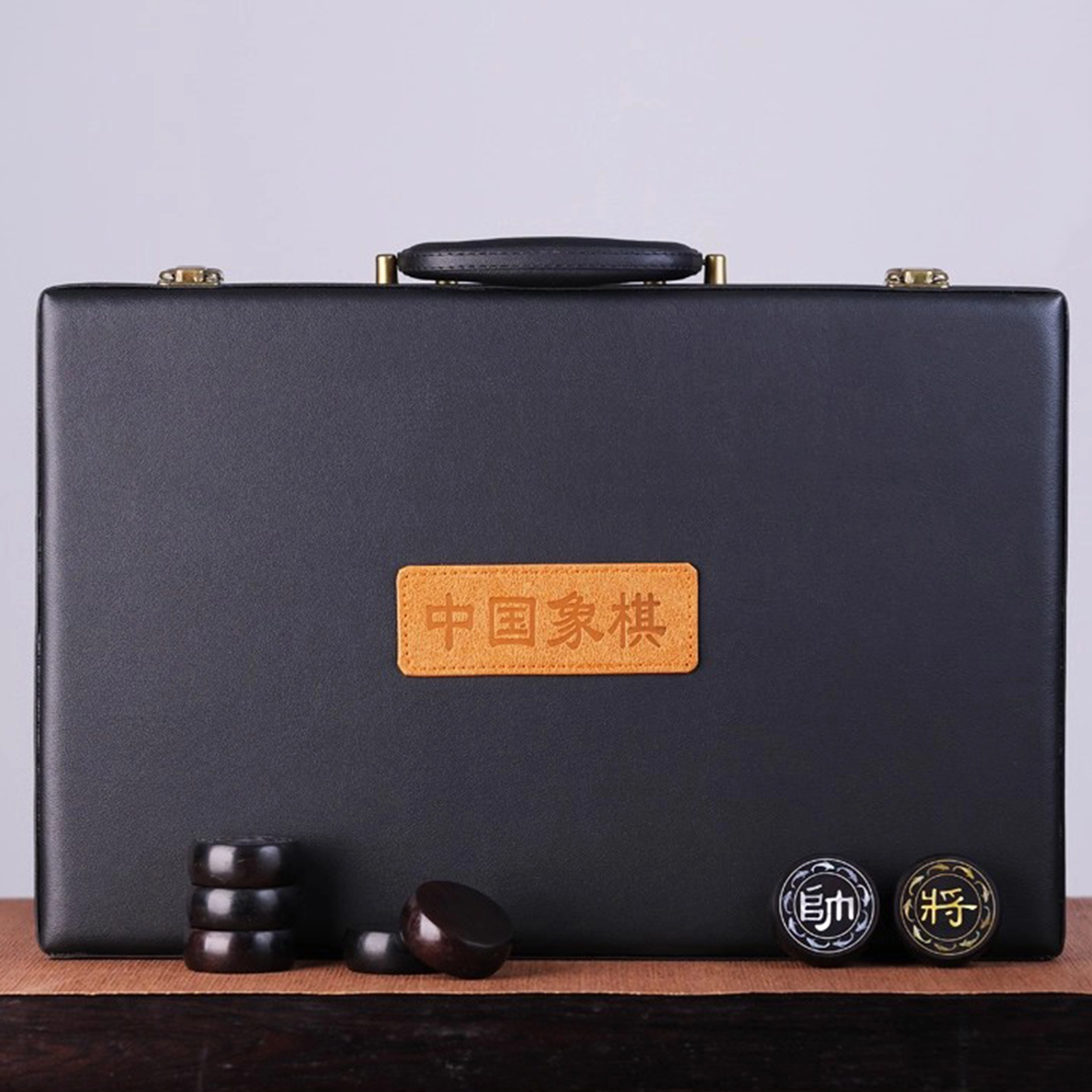 檀欣 【收藏品】高端中国象棋手把件 国风复古新中式便捷式实木质早教益智桌游 紫光檀 木作摆件 通用