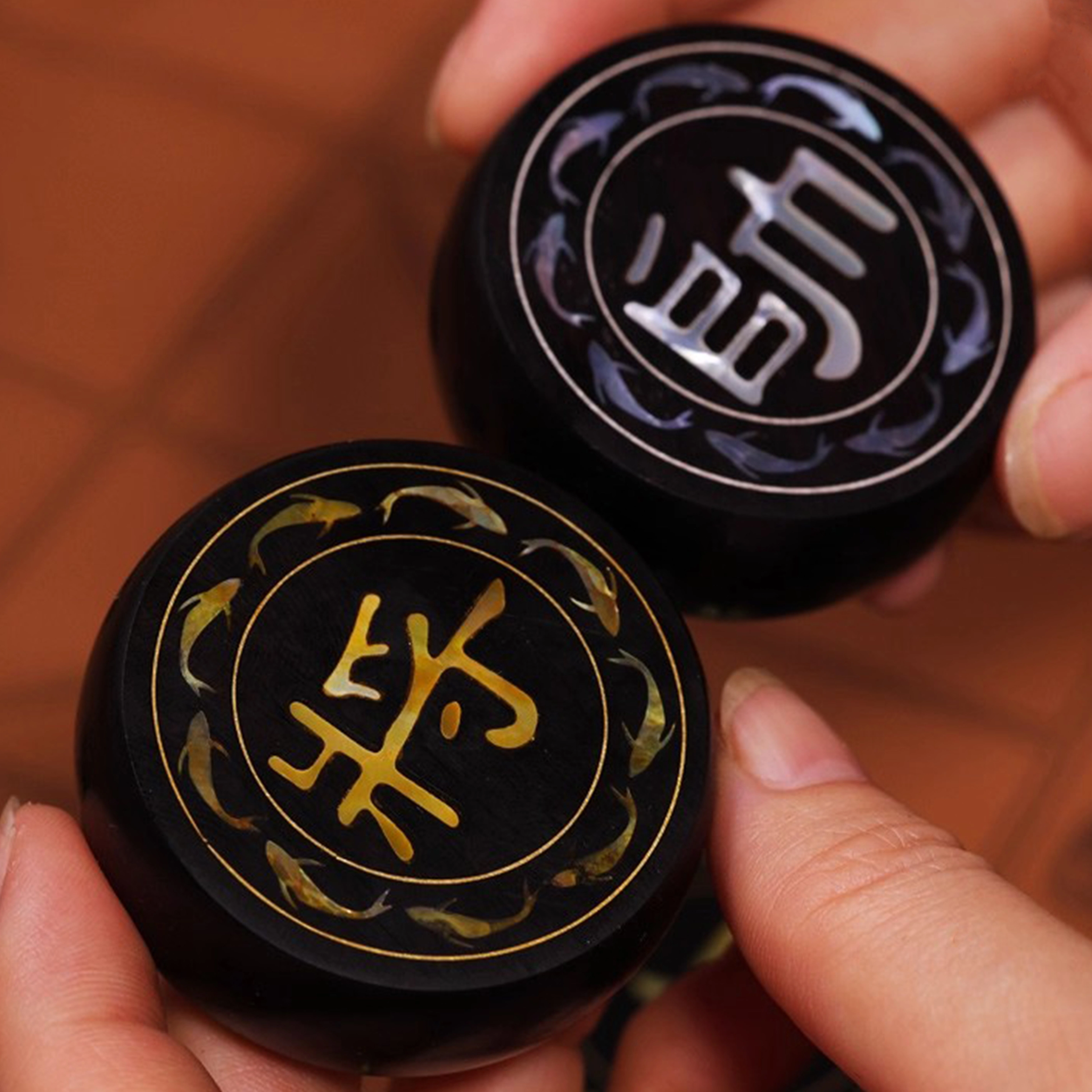 檀欣 【收藏品】高端中国象棋手把件 国风复古新中式便捷式实木质早教益智桌游 紫光檀 木作摆件 通用