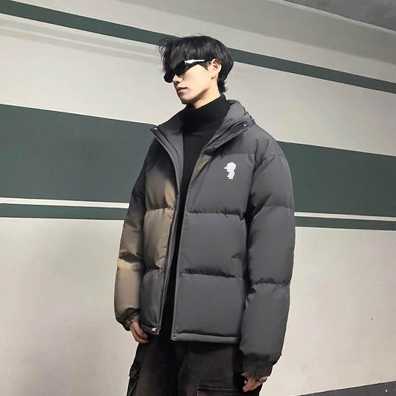 周同学 周杰伦 美式高街舒适字母印花立领保暖户外恒温时尚棉衣日常通勤简约防风无性别主义多巴胺色系面包服棉服 男女同款