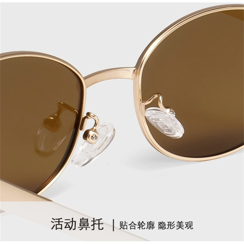 雷派龙 复古偏光高级感潮流防紫外线墨镜 金属 太阳眼镜 女款