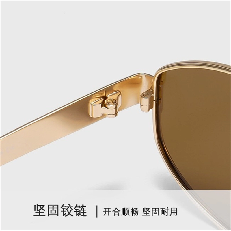 雷派龙 复古偏光高级感潮流防紫外线墨镜 金属 太阳眼镜 女款