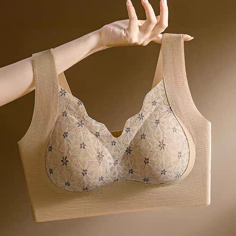 俞兆林 蕾丝舒适大胸显小提拉上托聚拢防下垂收副乳薄款文胸 女款 组合装