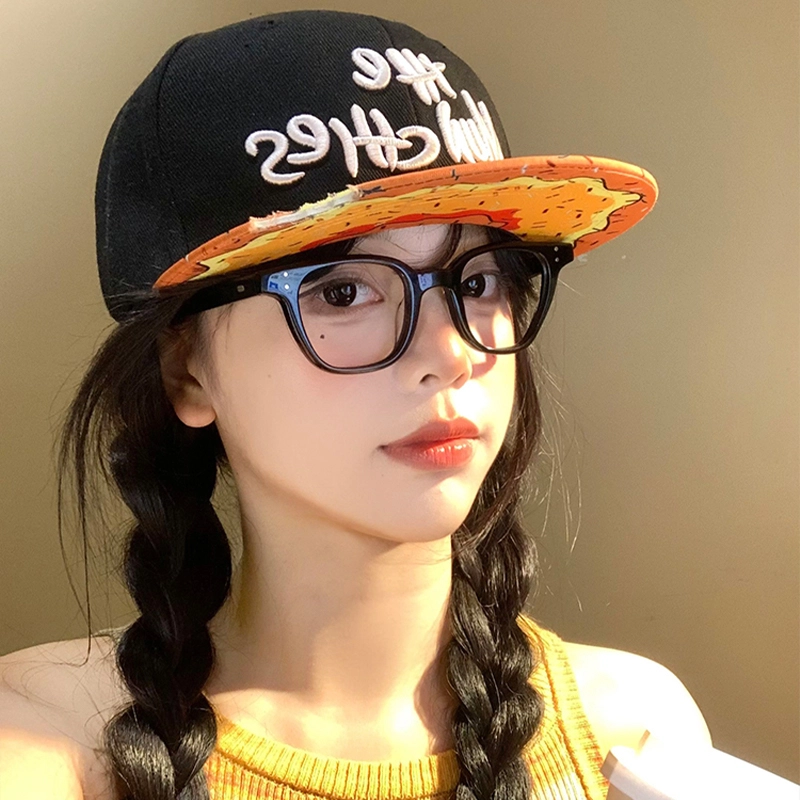 啄木鸟 创意缺口甜甜圈嘻哈说唱街头刺绣平顶平檐 涤棉 棒球帽 男女同款情侣款