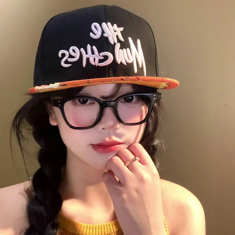 啄木鸟 创意缺口甜甜圈嘻哈说唱街头刺绣平顶平檐 涤棉 棒球帽 男女同款情侣款