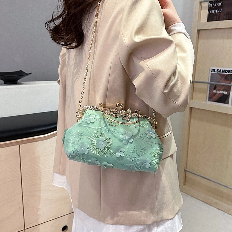 菲姿卓尔 新中式国风汉服元素古风搭配马面裙旗袍包包女 链条 洋气单肩包 女款