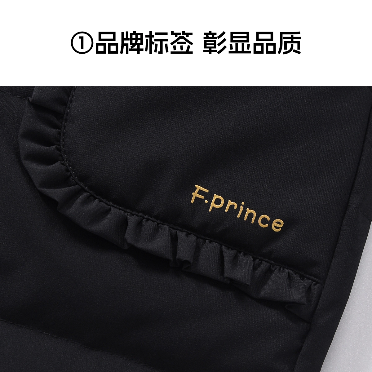 青蛙王子 纯色束脚松紧腰柔软长裤 黑色 中小童