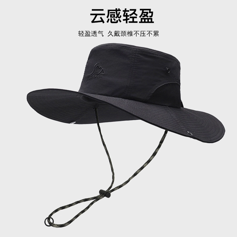 云诚雅漫 高品质夏季渔夫户外遮阳速干登山时尚防晒跨境 棉 帽子 男女同款情侣款