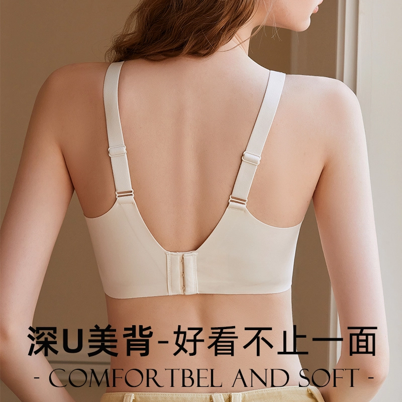顶瓜瓜 无痕小胸聚拢薄款夏季无钢圈上托胸罩防下垂内衣文胸 女款