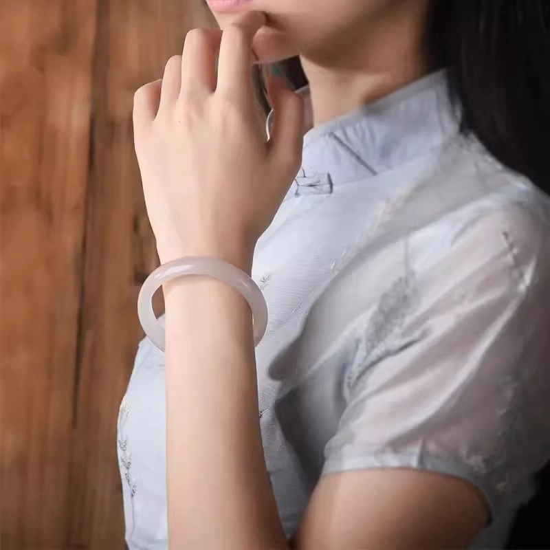 谧月珠宝 古风新中式国潮 汉服旗袍 精致轻奢优雅小众高级感清冷感温柔气质 玛瑙 手镯 女款