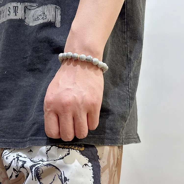 谧月珠宝 复古国风圆润精致小众设计轻奢高级感 新中式招财纳福转运文玩 地图石 手串 男女同款情侣款
