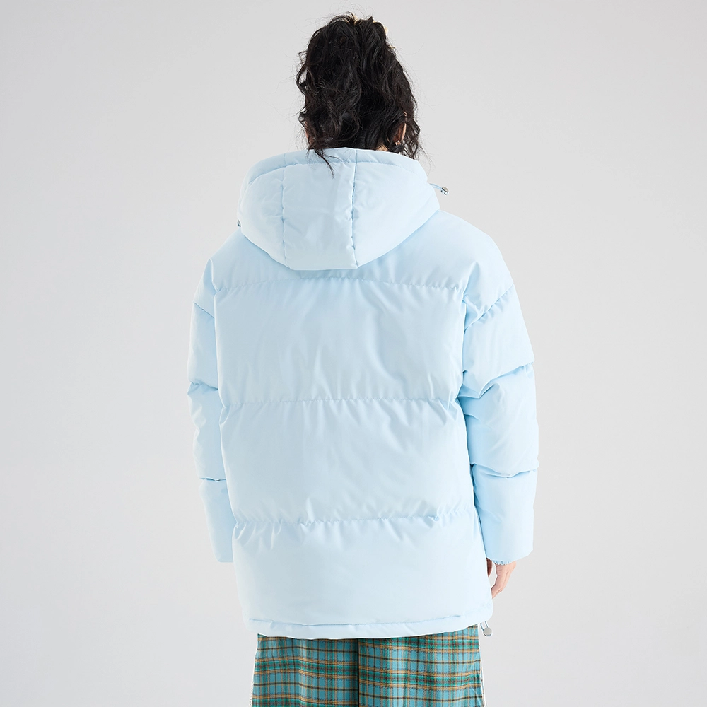 徐太浪 美式复古拼接格子设计感学院风连帽面包服加厚保暖外套宽松简约百搭棉袄上衣棉服 男女同款