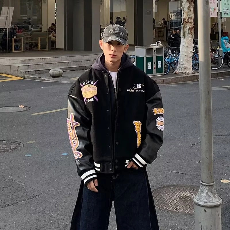 袋鼠 潮流经典韩系潮酷痞帅棒球服 男女同款