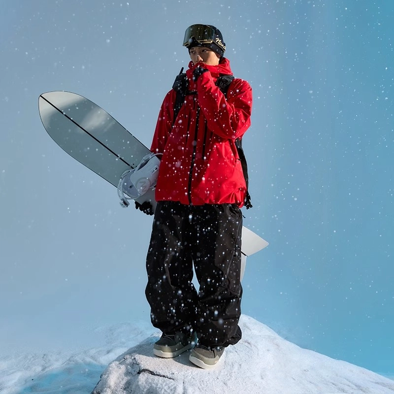 南恩 防水加厚全压胶滑雪衣套装 男女同款