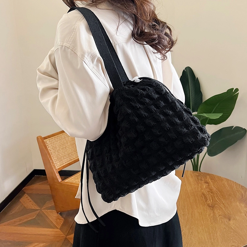 米囹 多色可选优雅出门 配裙子初中高中 小清新纯色 女款 轻盈 单肩包 常规 玫红色/白色/粉红色/紫色/黑色
