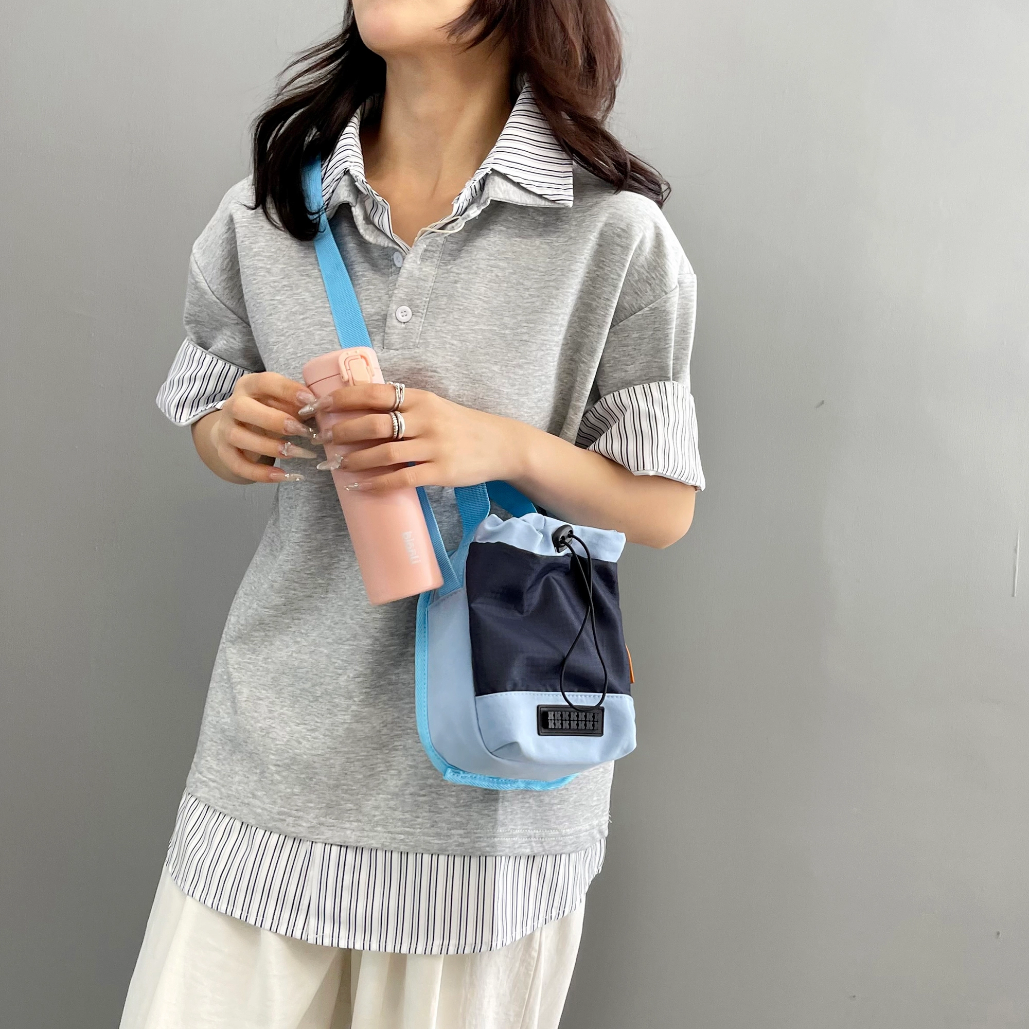 米囹 随身带登山便捷 质地耐磨清洗速干耐脏 小清新多色可选男女同款 轻盈 斜跨包 小号 黑色/紫色/卡其色/绿色/蓝色/棕色
