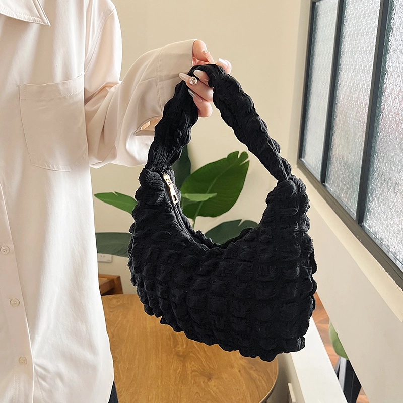 米囹 精致纯色柔美范 小众复古可爱风 轻便女款 轻盈 拎包 小号 青少年 玫红色/白色/粉红色/紫色/黑色