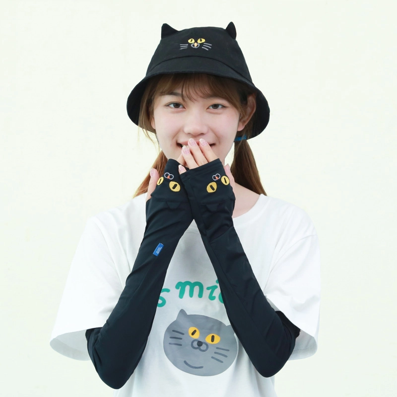 云朵工厂 抱抱猫头 锦纶 防晒袖 女款