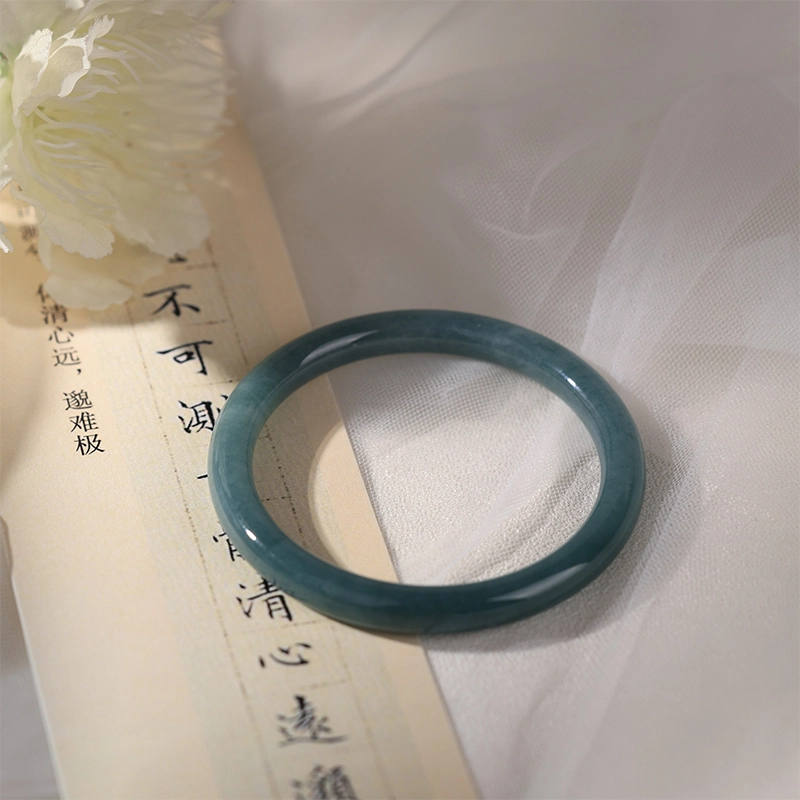 清雪 美人条 蓝水 新中式国潮 轻奢高级小众复古 糯种 手镯 女款
