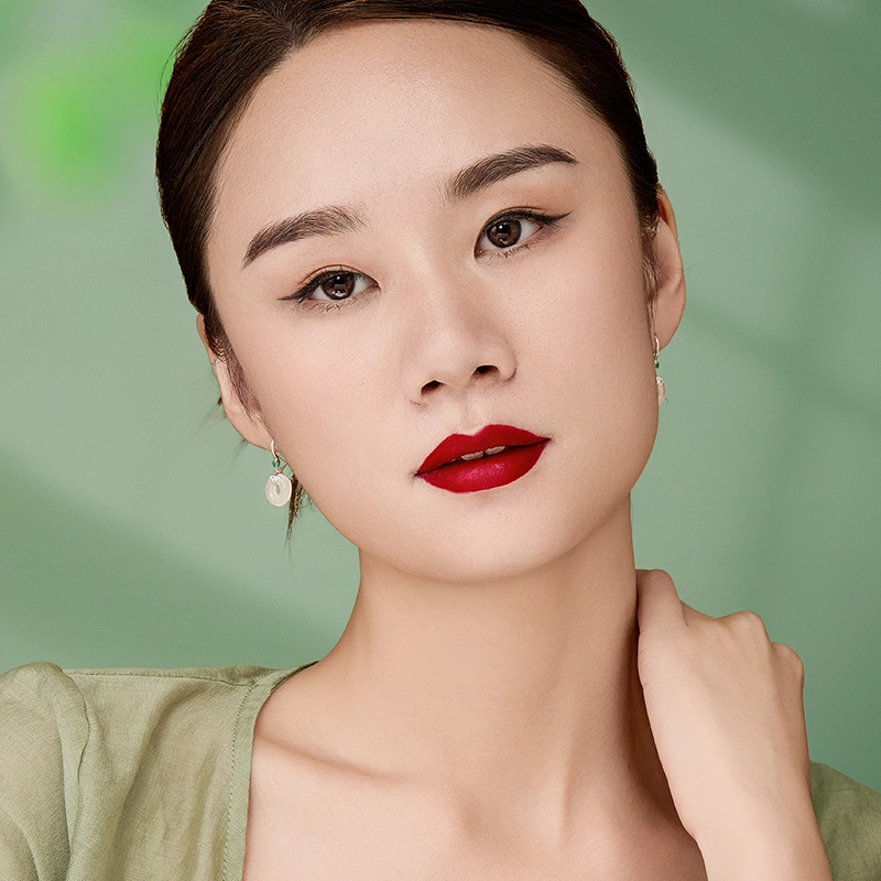 情思意 新中式平安扣 玉髓 耳环 女款