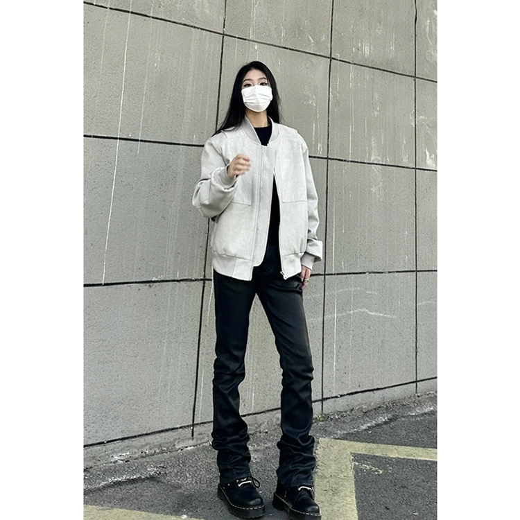 地界二 美式复古高街满印扎染夹克外套 男女同款