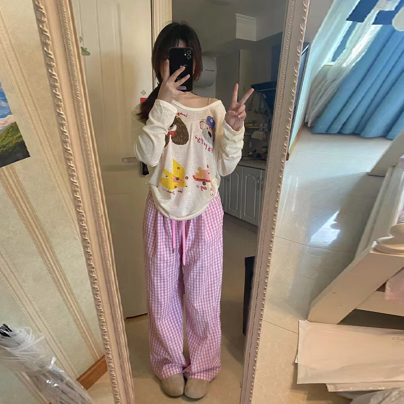 依钗 可爱狗狗风慵懒舒适百搭三件套休闲套装 女款