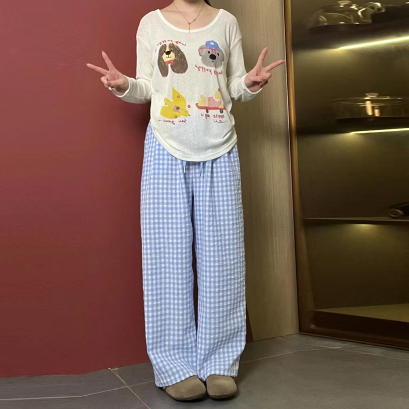 依钗 可爱狗狗风慵懒舒适百搭三件套休闲套装 女款