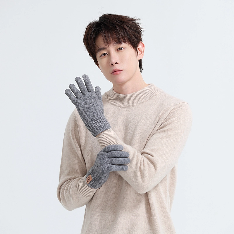 匹克 保暖针织毛线加厚可触屏纯色 腈纶 绒线手套 男女同款情侣款