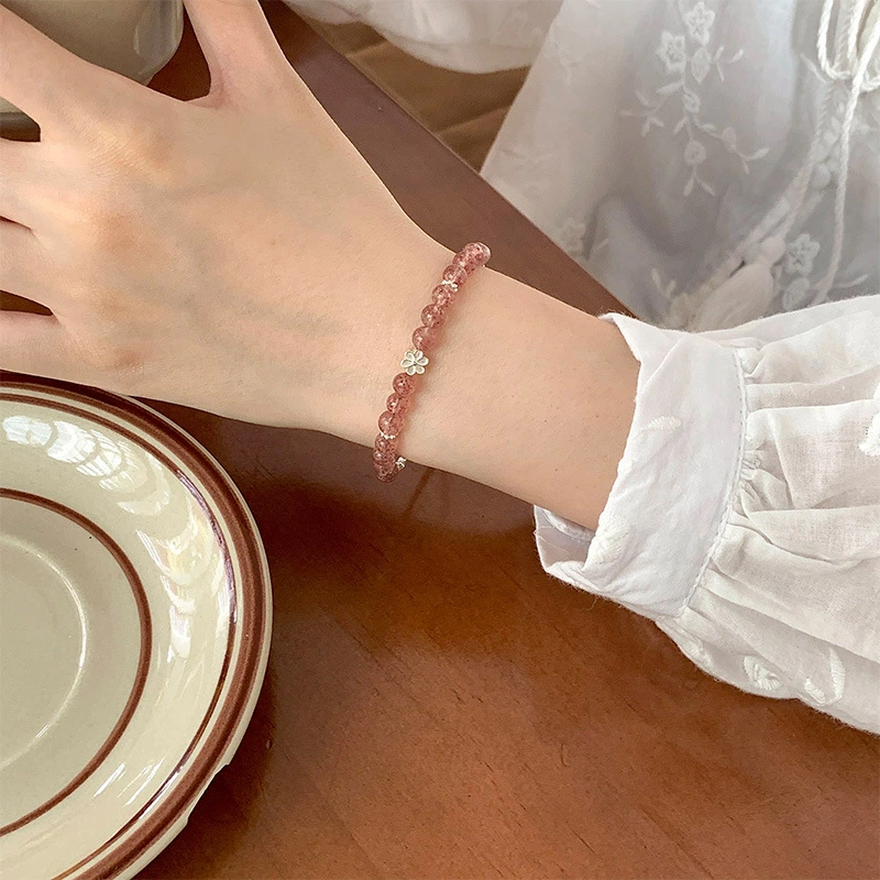 尚仟伊 森系清新温柔显白浪漫#好运天然 草莓晶 手链 女款