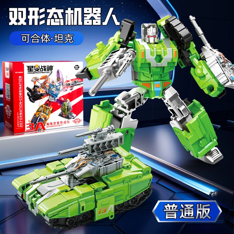 妙贝乐 变形系列 海陆空战神七合一 机器人模型摆件 玩具