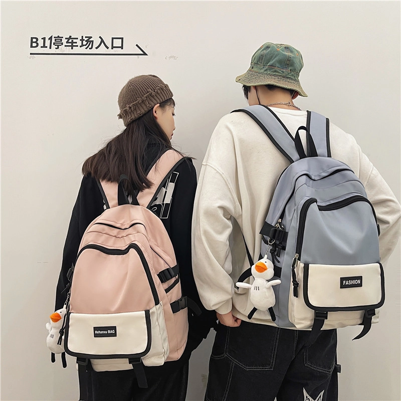 尊梵 小清新拉链 时尚双肩包 学生校园背包 尼龙 男女同款 多色