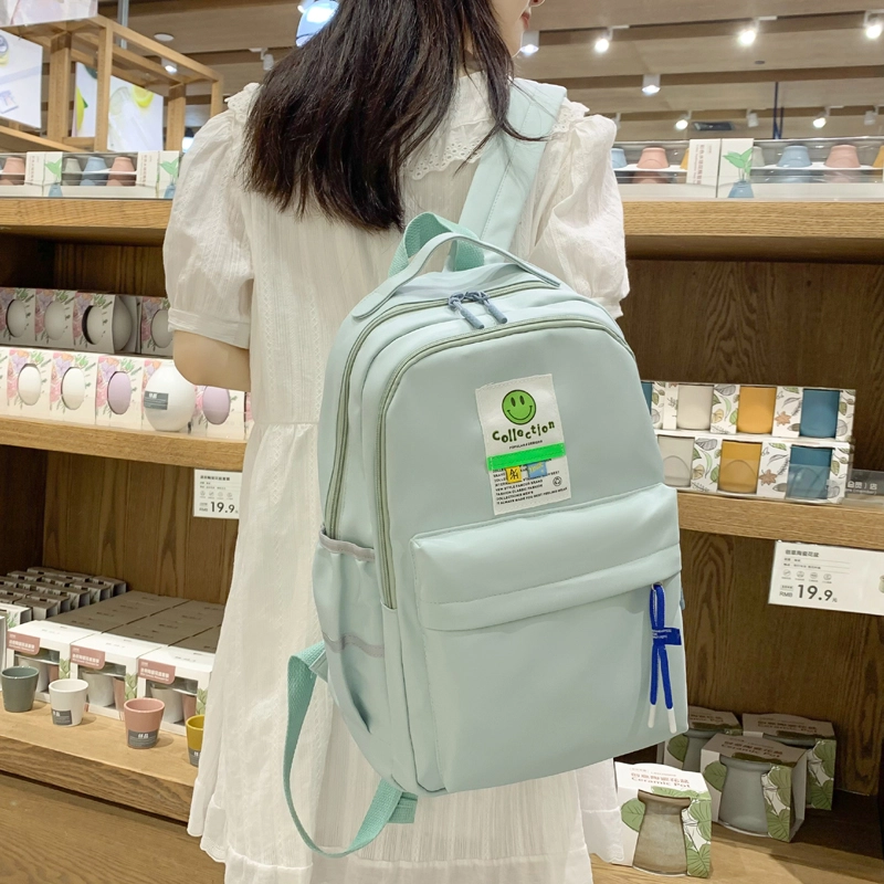 尊梵 甜美淑女小清新时尚街头潮流背包休闲百搭日常上课 尼龙 双肩包 女款 灰色/黑色/绿色/蓝色/粉色