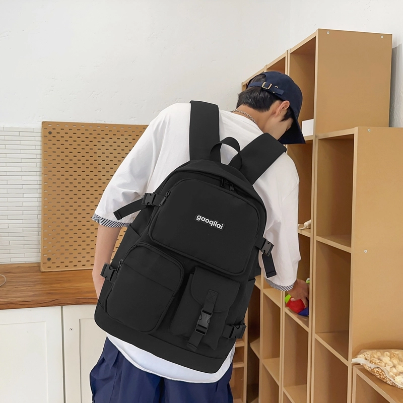 尊梵 多功能电脑背包大容量书包学生电脑多口袋 尼龙 双肩包