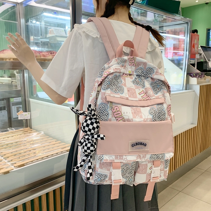 尊梵 电脑大学生小清新时尚校园 背包双肩包 尼龙 女款 多色