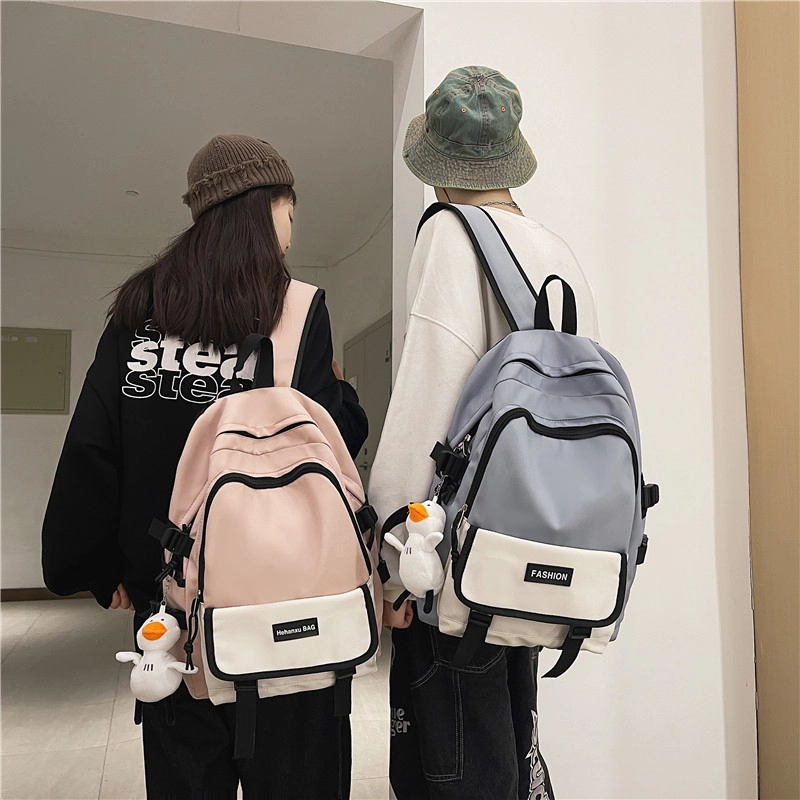尊梵 小清新拉链 时尚双肩包 学生校园背包 尼龙 男女同款 多色