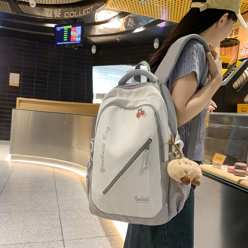尊梵 多功能电脑大容量学生女大学生电脑多口袋 尼龙 双肩包 女款 多色