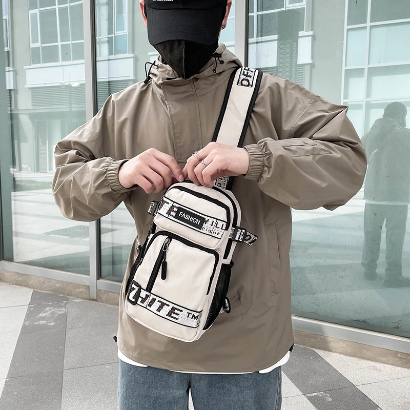 尊梵 街头潮流时尚 尼龙布 胸包 男女同款情侣款 多色