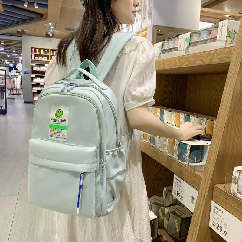 尊梵 甜美淑女小清新时尚街头潮流背包休闲百搭日常上课 尼龙 双肩包 女款 灰色/黑色/绿色/蓝色/粉色